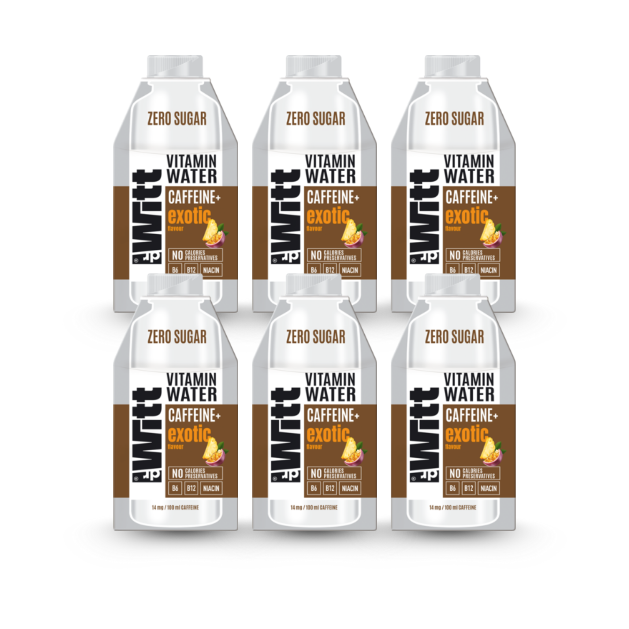 Witt Woda Kofeinowa o smaku egzotycznym 500ml x6