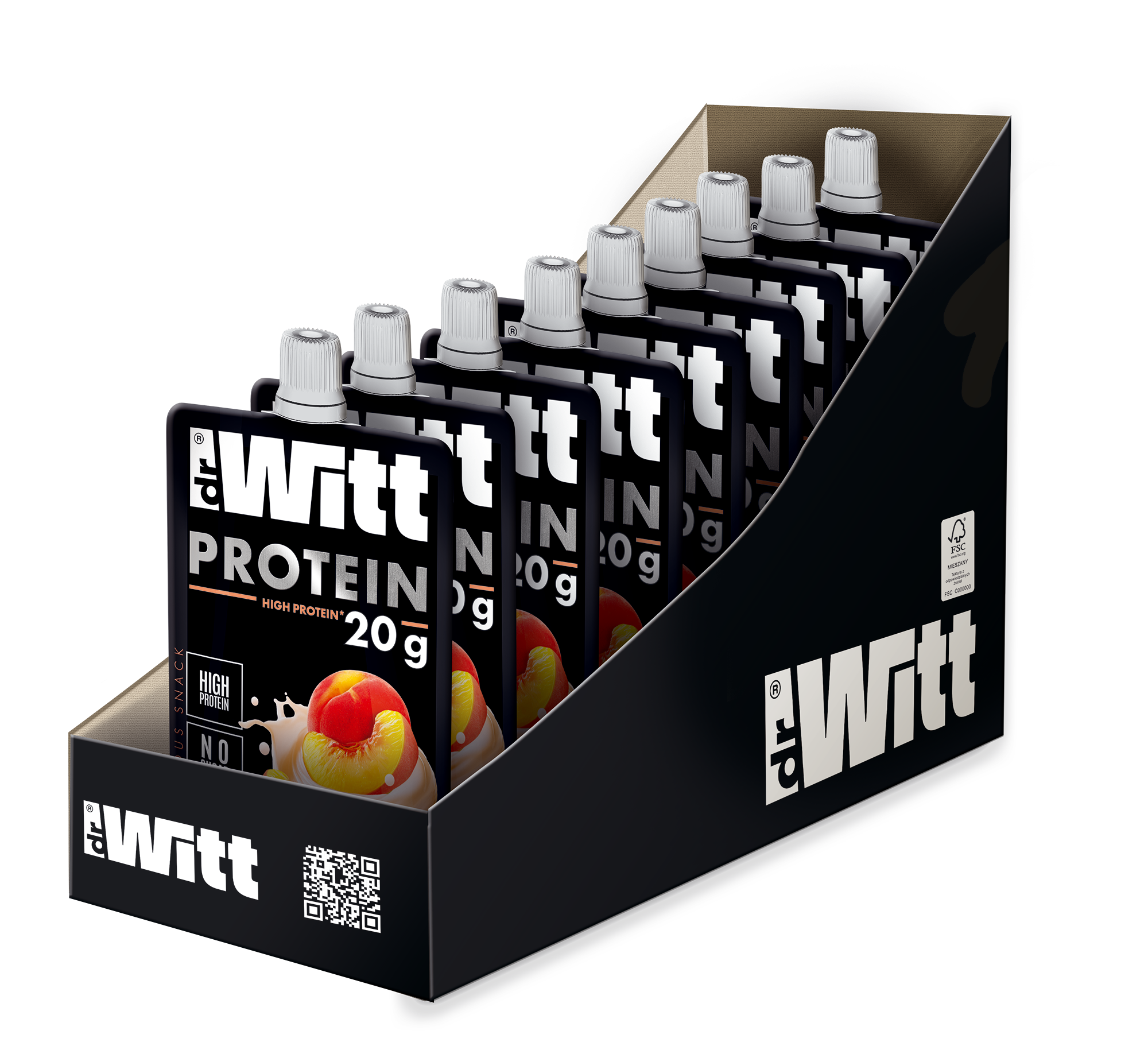 WITT Protein jabłko-brzoskwinia-cytryna 200g x9