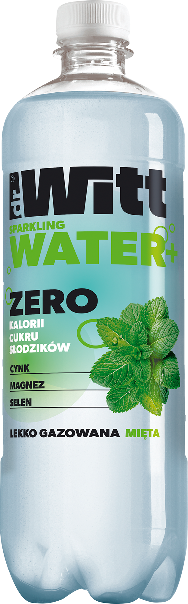 WITT SPARKLING WATER+ ZERO l.gaz mięta 0,75L