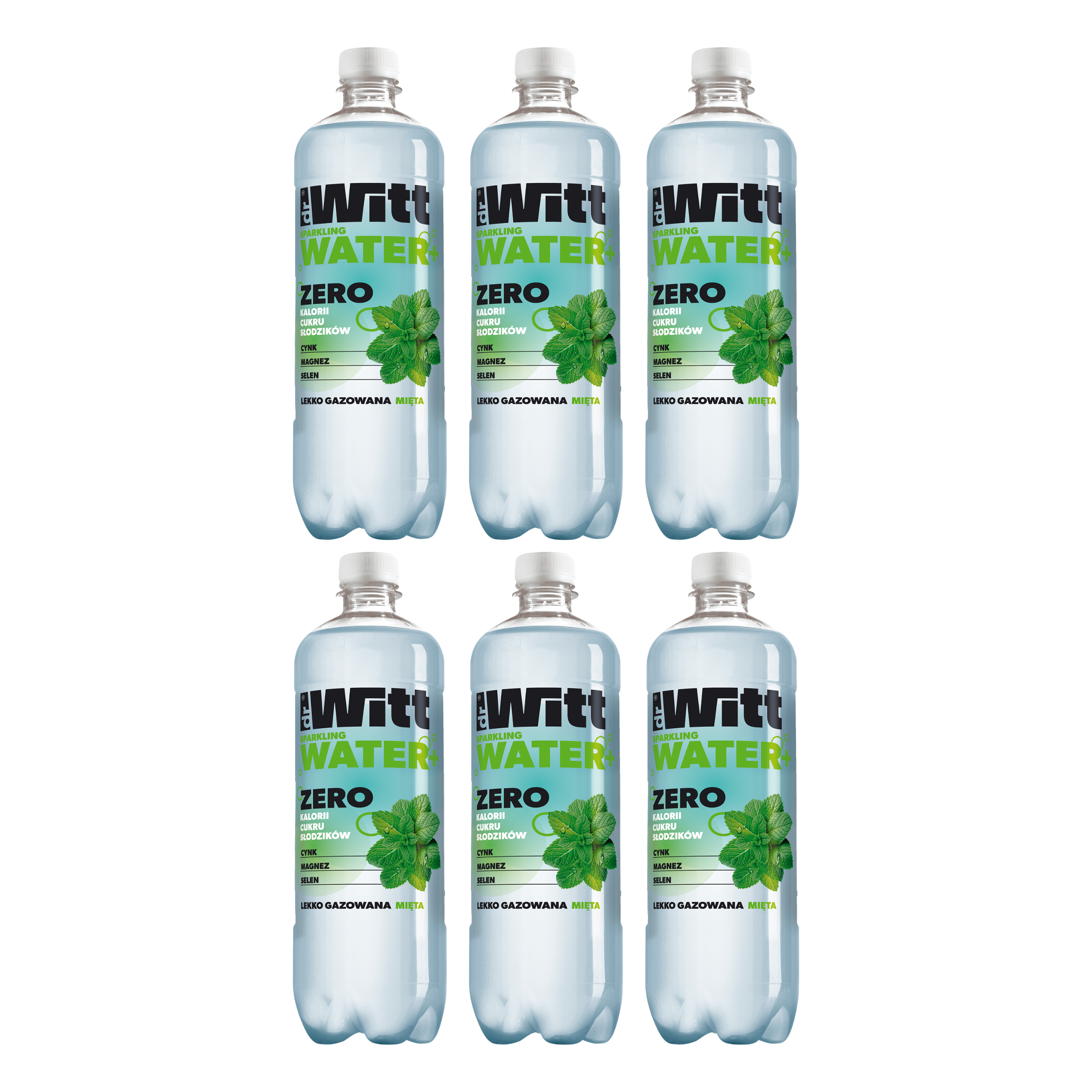 WITT SPARKLING WATER+ ZERO l.gaz mięta 0,75L x 6